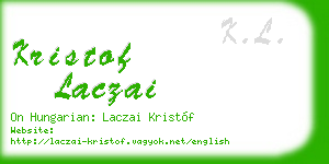 kristof laczai business card