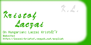 kristof laczai business card